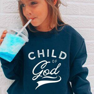 Child of God Kids Crewneck Sweatshirt | Faith Graphic Pullover